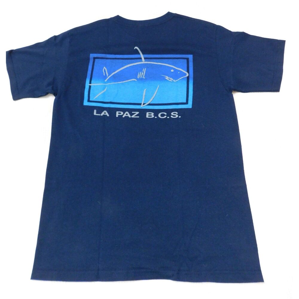 La Paz B.C.S. Shark T Shirt Baja Mexico Size M Graphic Ombre